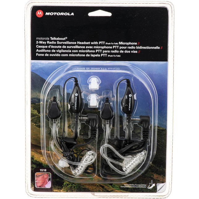 Motorola Auriculares de Vigilancia 2 Vías Push-To-Talk Manos Libres