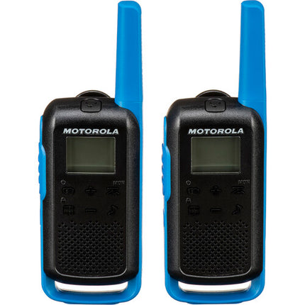 Motorola Talkabout T270 Radio FRS GMRS 22 Canales Alcance 25 Millas 2 Pack Azul
