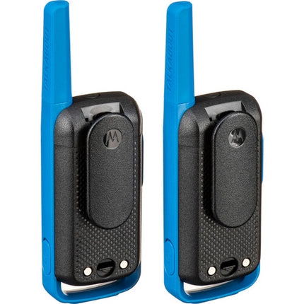 Motorola Talkabout T270 Radio FRS GMRS 22 Canales Alcance 25 Millas 2 Pack Azul
