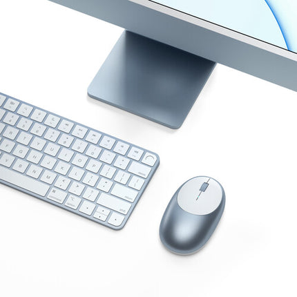 Satechi M1 Ratón Inalámbrico Azul Bluetooth 4.0 Alcance 10m USB-C Recargable