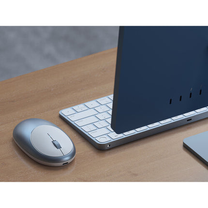 Satechi M1 Ratón Inalámbrico Azul Bluetooth 4.0 Alcance 10m USB-C Recargable