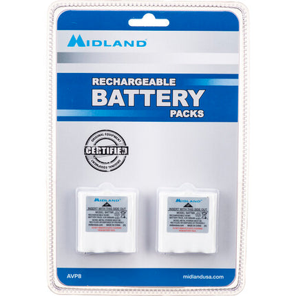 Midland AVP8 Baterías Recargables NiMH para Series CXT LXT y XT