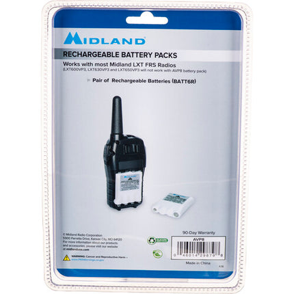 Midland AVP8 Baterías Recargables NiMH para Series CXT LXT y XT