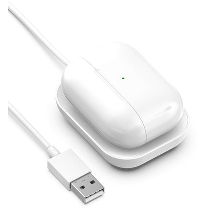 Galvanox Base de Carga Inalámbrica Qi para Apple AirPods Pro Blanco con Cable USB-C 3.4'