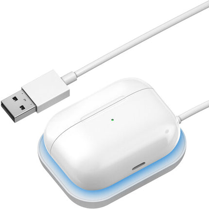 Galvanox Base de Carga Inalámbrica Qi para Apple AirPods Pro Blanco con Cable USB-C 3.4'