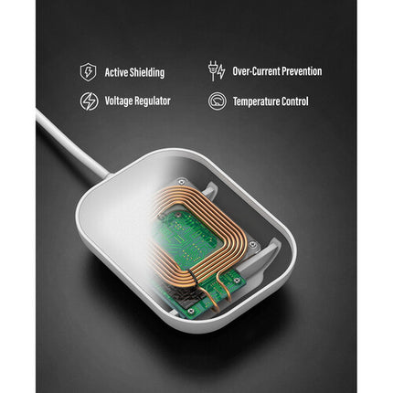 Galvanox Base de Carga Inalámbrica Qi para Apple AirPods Pro Blanco con Cable USB-C 3.4'