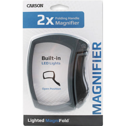 Carson MJ-50 Lupa Plegable 2x con Iluminación 2 LEDs y 6 Posiciones