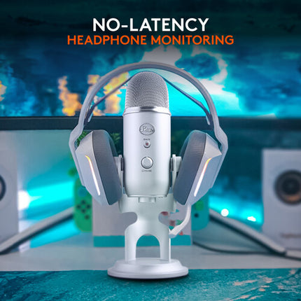 Blue Yeti Micrófono USB Plata con Audio 48 kHz 16 Bit y Soporte