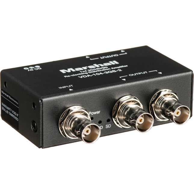 Marshall Electronics VDA-104-3GS-2 Amplificador de Distribución SDI 1x4 2K30 2.97Gbps