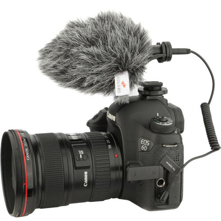 Polsen MVP-3 Micrófono Shotgun Direccional para DSLR Smartphones con Cable 3.5mm y Paravientos