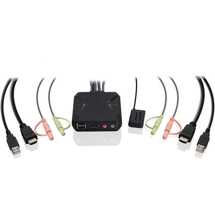 IOGEAR 2-Port Switch KVM 4K 60Hz 4096x2160 Plug and Play
