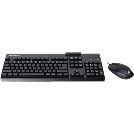 IOGEAR Teclado 104 Teclas con Lector CAC Ratón Óptico 1000 dpi USB