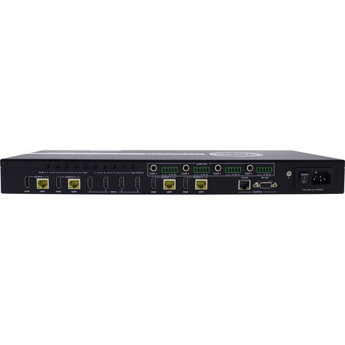 Alfatron MUH44E 4x4 Matriz HDBaseT 4K60 4 HDMI Salidas con Receptores