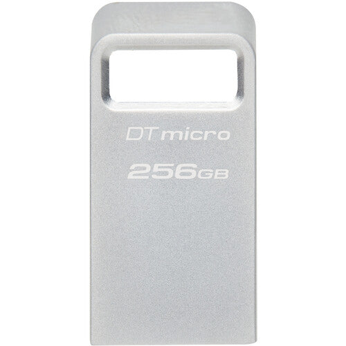Kingston 256GB DataTraveler Micro USB 3.2 Flash Drive Plata 200MB/s