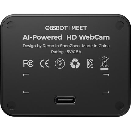 OBSBOT Meet HD Webcam Full HD 1080p 60fps con Zoom Digital y Microfonos Duales