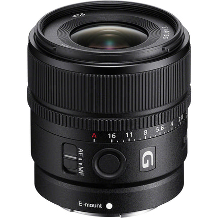 Sony E 15mm f/1.4 G lente E-mount APS-C con anillo físico de apertura