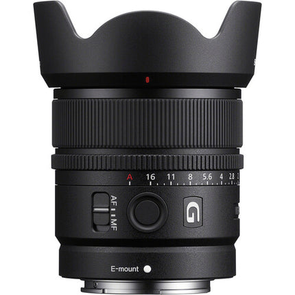 Sony E 15mm f/1.4 G lente E-mount APS-C con anillo físico de apertura