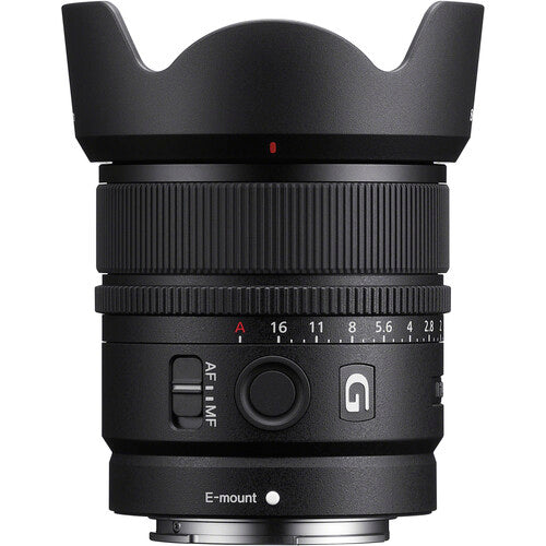 Sony E 15mm f/1.4 G lente E-mount APS-C con anillo físico de apertura