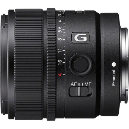 Sony E 15mm f/1.4 G lente E-mount APS-C con anillo físico de apertura