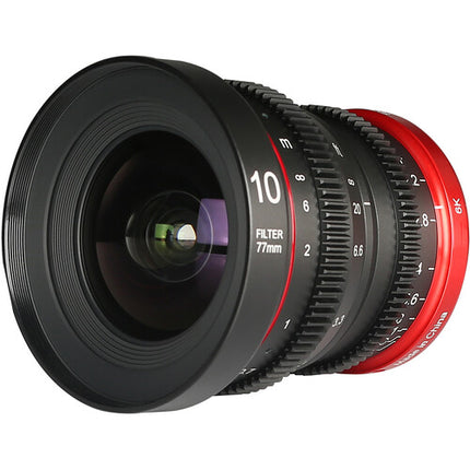 Meike 10mm T2.2 Lente de Cine RF Montura Apertura T2.2 y 77mm
