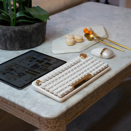 AZIO IZO Ratón Inalámbrico Blanco Blossom Bluetooth 5.0 1000 mAh