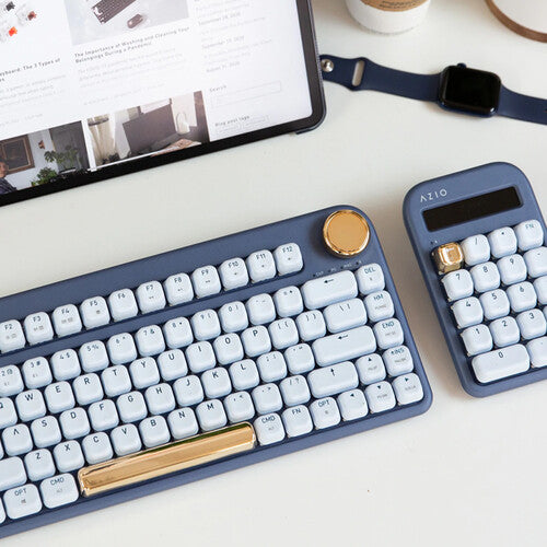 AZIO IZO Teclado Mecánico Inalámbrico Bluetooth 5.0 USB-C 21 Modos Luz