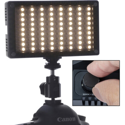 Genaray LED-6200T Luz LED Variable 144 LEDs 3200-5600K 640 Lux con Difusor y Batería