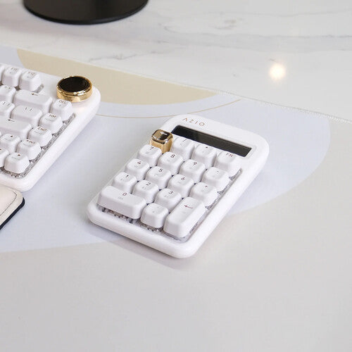 AZIO IZO Teclado Numérico y Calculadora Mecánica Bluetooth Blanco
