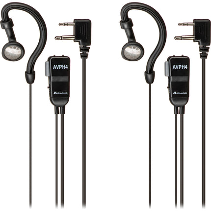 Midland AVPH4 Auriculares Para Radio GMRS FRS Set De 2
