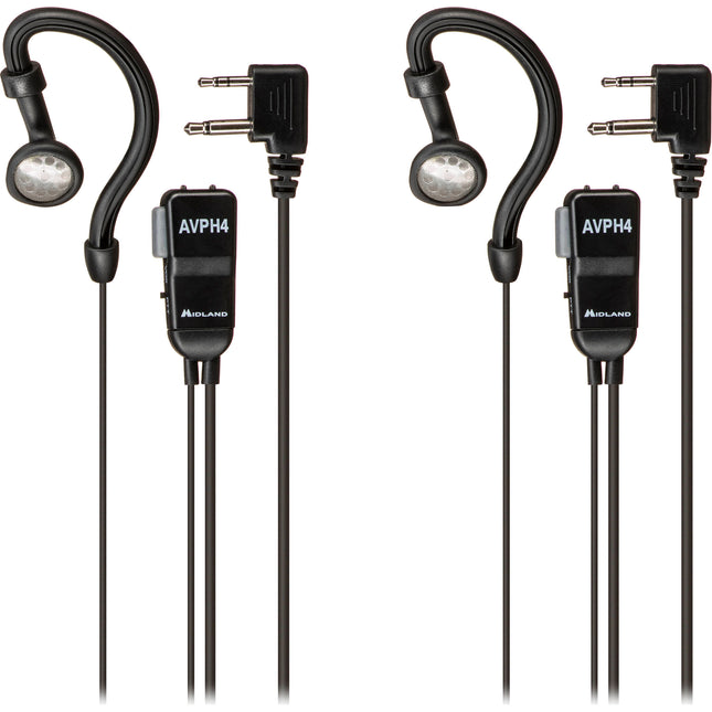 Midland AVPH4 Auriculares Para Radio GMRS FRS Set De 2