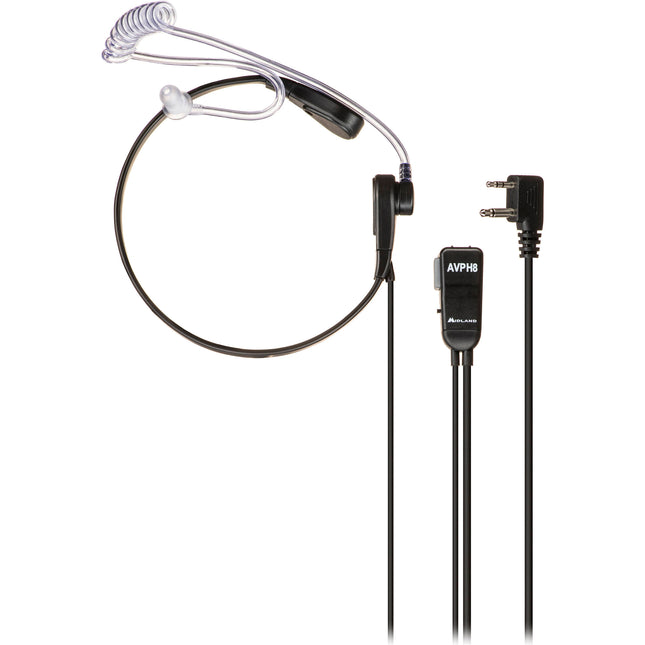 Midland AVPH8 Micrófono de Garganta y Auricular para Midland GMRS FRS