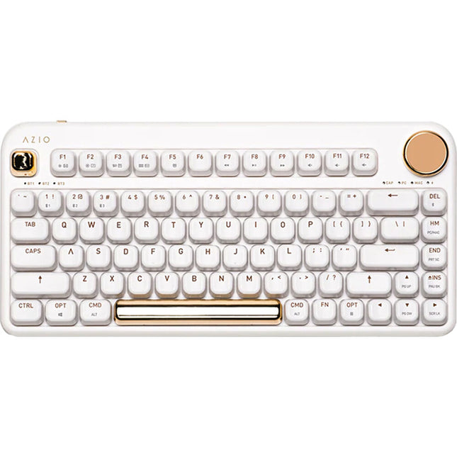 AZIO IZO Teclado Mecánico Inalámbrico Bluetooth 5.0 PBT Blanco