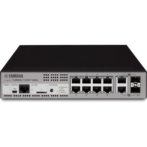Yamaha SWR2311P-10G Switch Gestionado Gigabit 8 Puertos PoE 240W