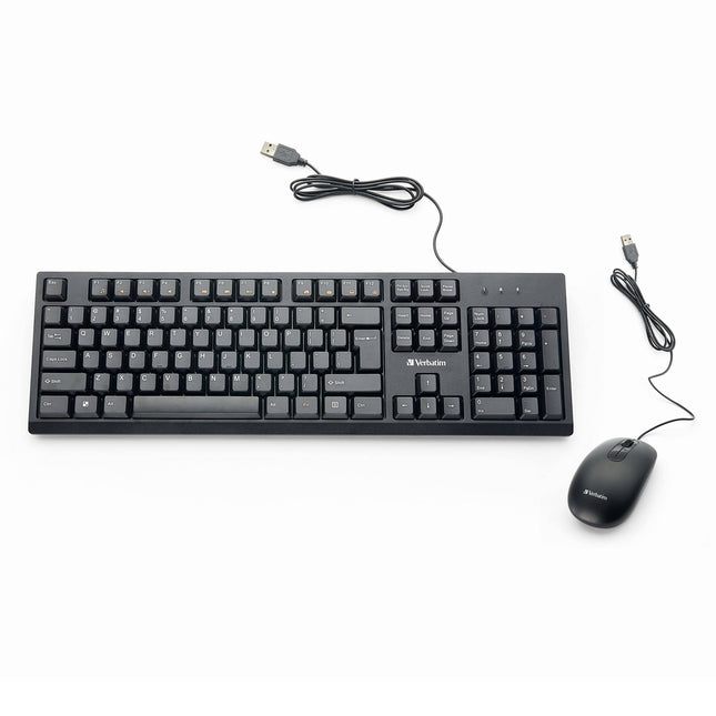 Verbatim Teclado Completo y Ratón USB 1000 dpi Conectividad USB 2.0