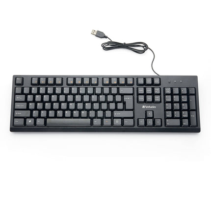 Verbatim Teclado USB con conexión tipo A y patas ajustables para PC Mac Linux