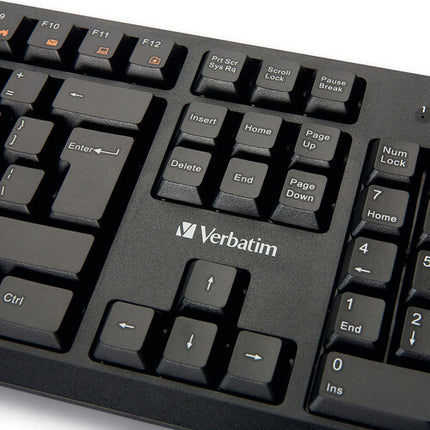 Verbatim Teclado USB con conexión tipo A y patas ajustables para PC Mac Linux