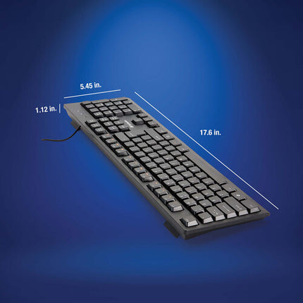 Verbatim Teclado USB con conexión tipo A y patas ajustables para PC Mac Linux