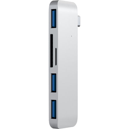 Satechi USB 3.0 Type-C Hub 3 Puertos USB 3.2 Ranuras SD microSD Plata