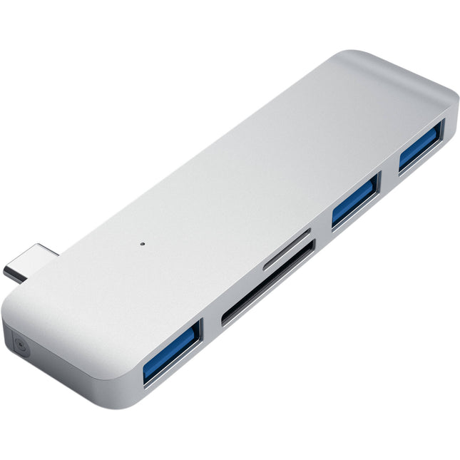 Satechi USB 3.0 Type-C Hub 3 Puertos USB 3.2 Ranuras SD microSD Plata