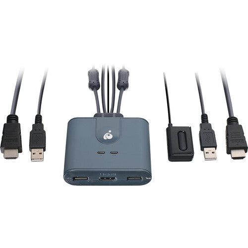 IOGEAR 2-Port Full HD KVM Switch con Resolución 1920x1200 y USB 2.0