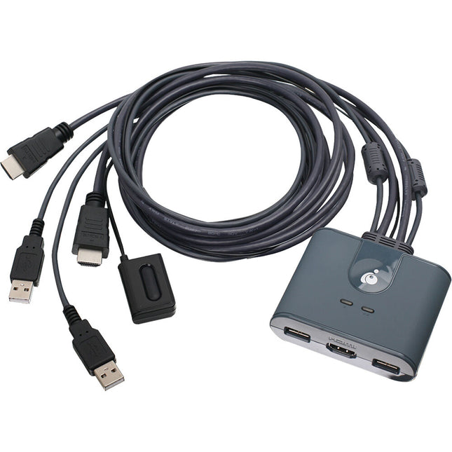 IOGEAR 2-Port Full HD KVM Switch con Resolución 1920x1200 y USB 2.0