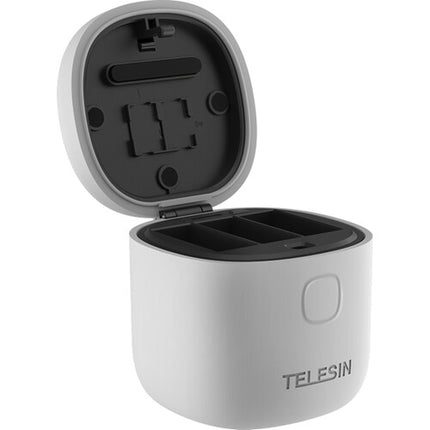 TELESIN Allin Box Cargador Baterías y Lector Tarjetas para GoPro HERO9/10 3x1750mAh IP54