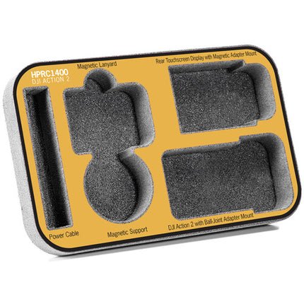 Estuche HPRC para DJI Action 2 Dual-Screen Combo con montaje y foam personalizado