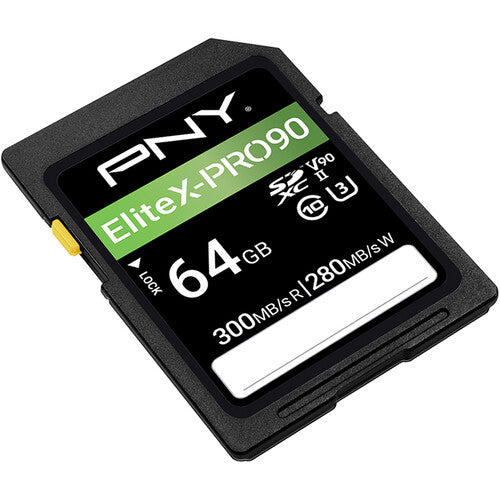PNY EliteX-PRO 64GB Tarjeta de Memoria SDXC UHS-II 300 MB/s V90