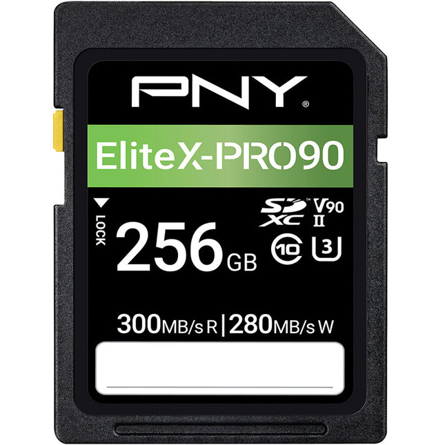 PNY 256GB EliteX-PRO 90 Tarjeta de Memoria SDXC UHS-II V90 300MB/s