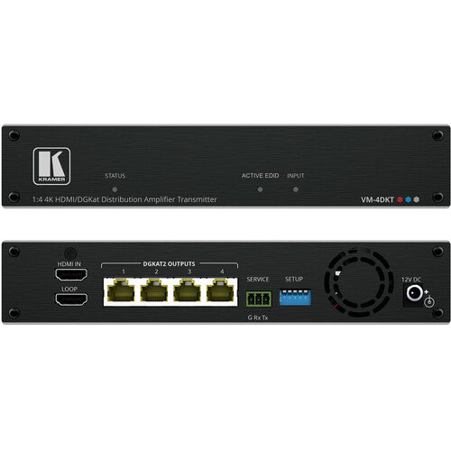 Kramer VM-4DKT Amplificador Distribuidor HDMI 1x4 4K60 4:4:4 Alcance 200 pies