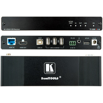 Kramer 4K60 4:2:0 Receptor HDMI USB RS-232 IR HDBaseT 130ft