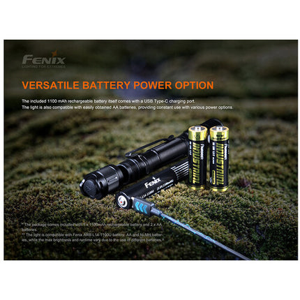 Fenix Linterna LD22 V2.0 EDC Recargable 800 Lúmenes USB Tipo-C