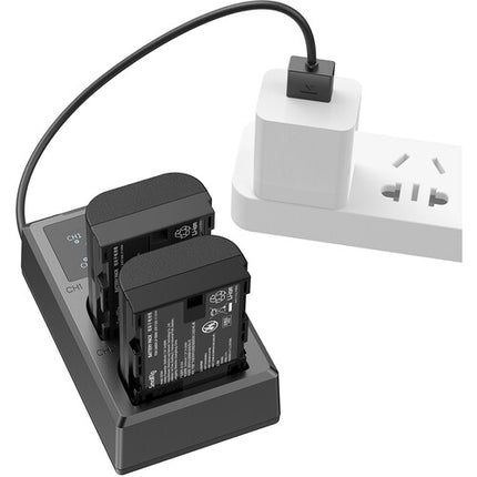 SmallRig LP-E6NH Kit con 2 Baterías y Cargador USB Doble para Canon