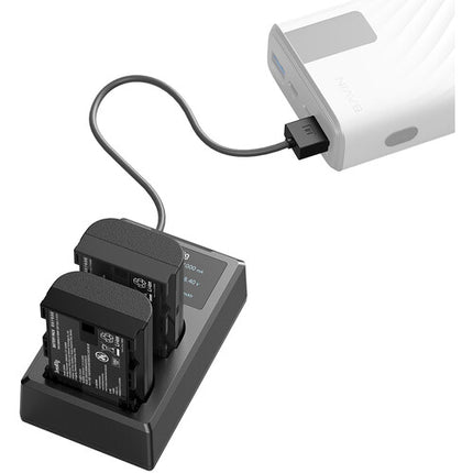 SmallRig LP-E6NH Kit con 2 Baterías y Cargador USB Doble para Canon